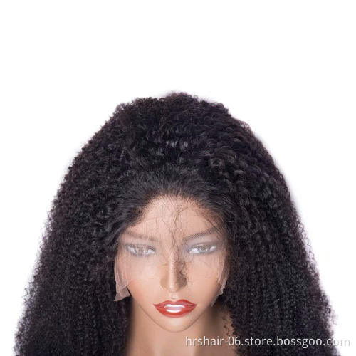Grade 9a raw kinky curly lace front wig brazilian Virgin human hair cuticle aligned hair extensions.